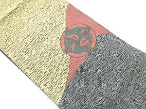 紙布丸文に草葉模様織出し名古屋帯